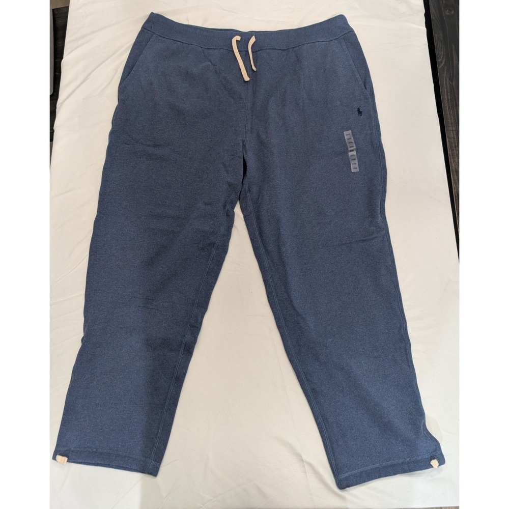 Polo Ralph Lauren Sweatpants Mens 3XB Blue Heather Fleece Drawstring Big & Tall